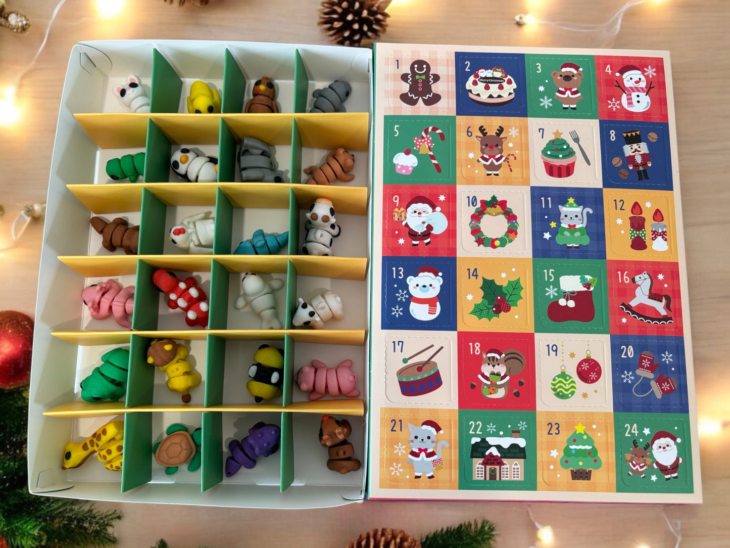 Advent Calendar with Cute Mini Animals