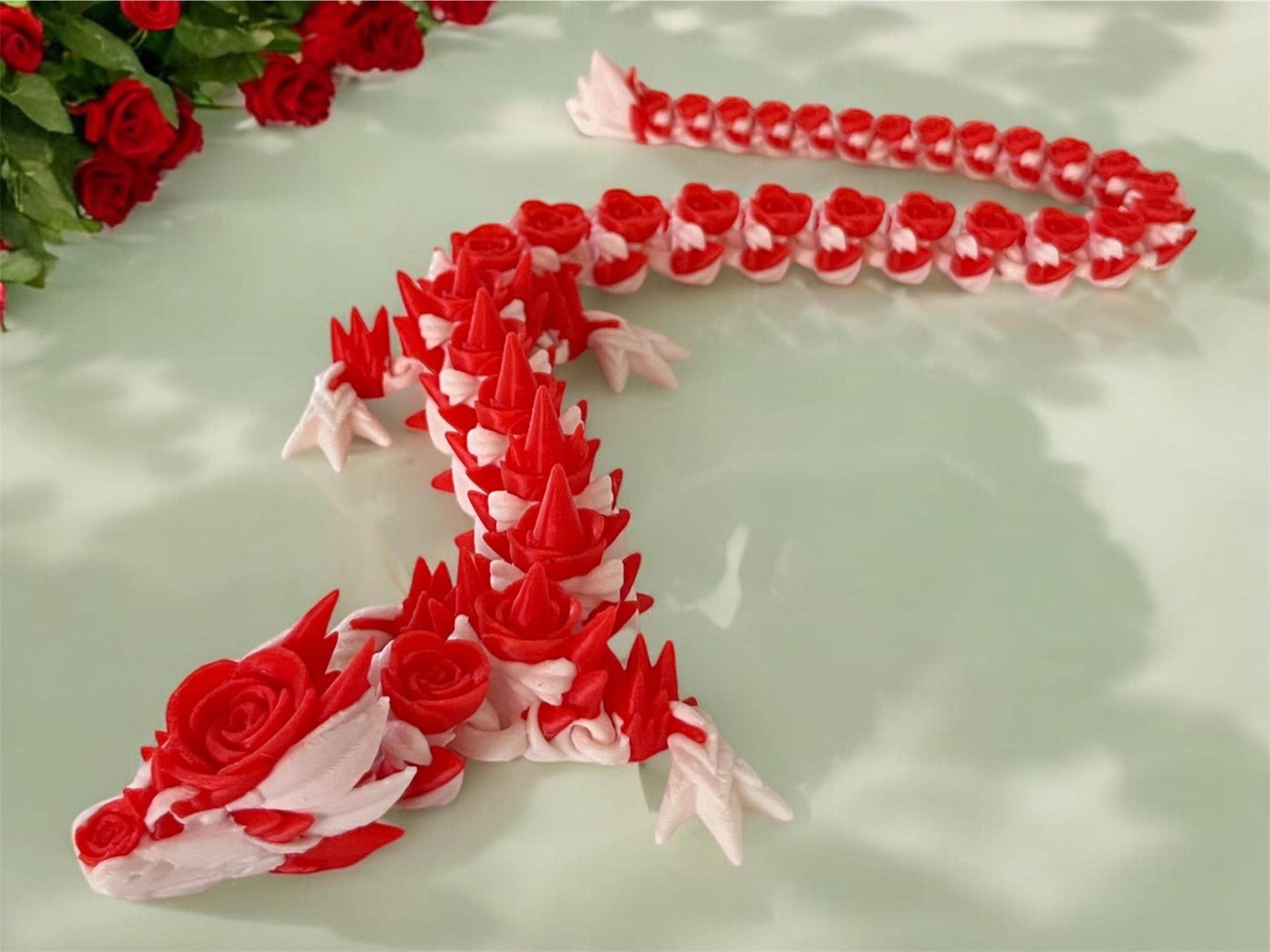 Mythical Rose Dragon - 17-inch Beautiful Fantasy Creature