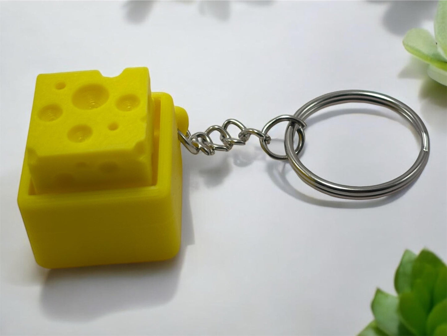 Cheese Clicker Fidget Keychain: Satisfying Sensory Toy