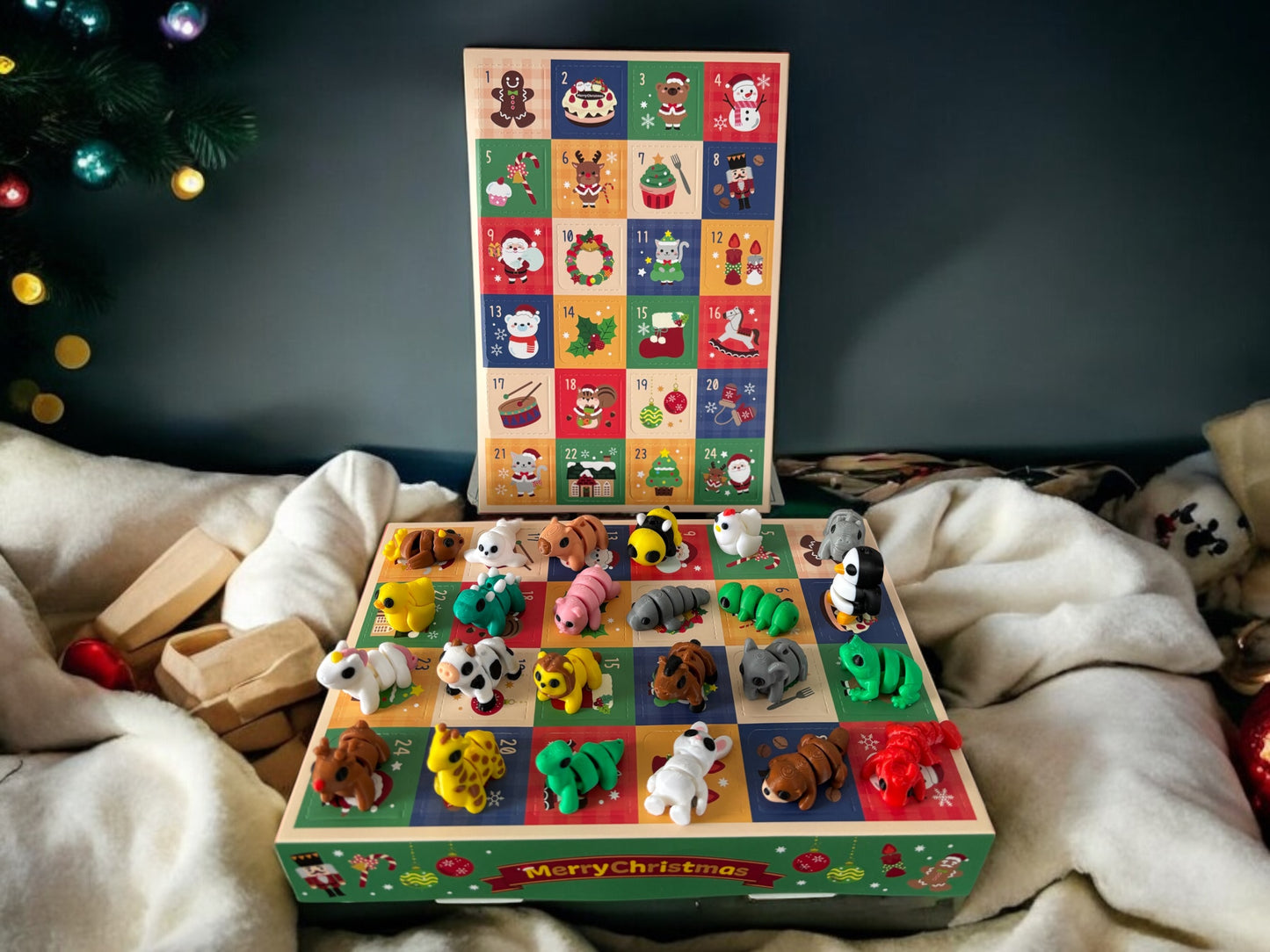 Advent Calendar with Cute Mini Animals