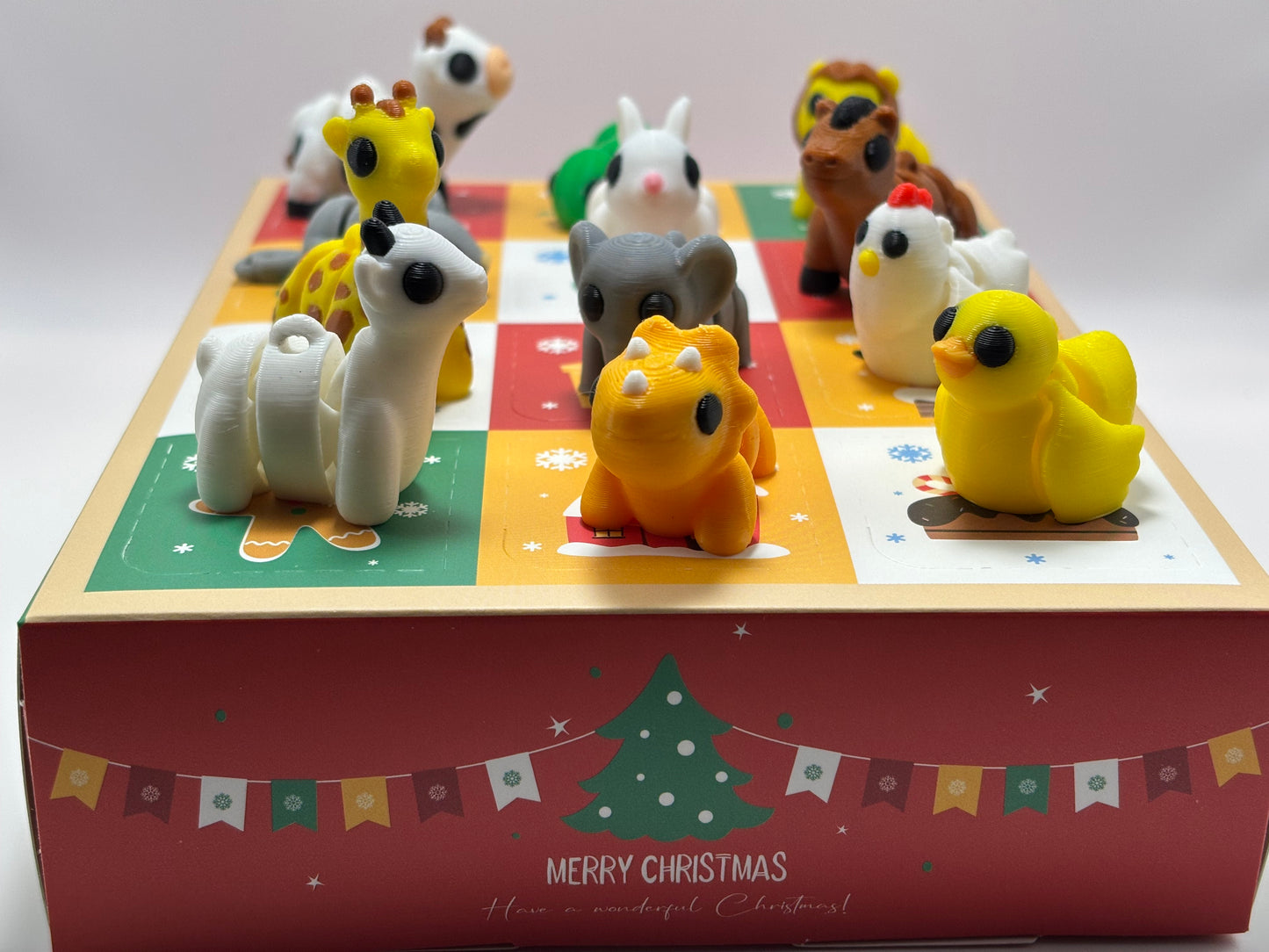 Advent Calendar with Cute Mini Animals